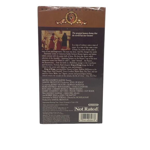 Jeffrey Hunter - King of Kings Movie VHS 1996 2-Tape Set MGM UA Home Video New - Picture 5 of 9